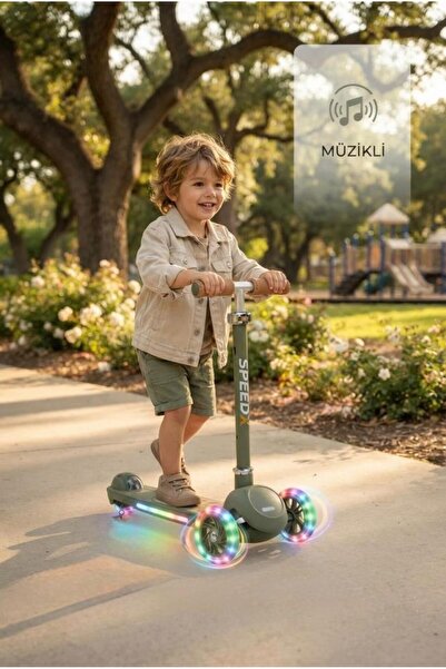 Tıfıl Toys SpeedX Maxi-Scooter: Işıklı, Müzikli ve 5 Kademeli Ayarlanabilir L...