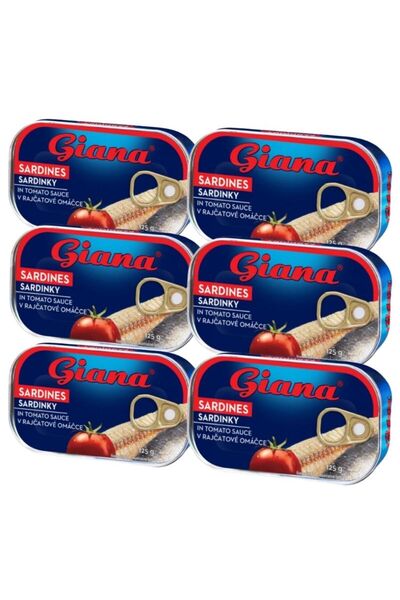 Giana Pachet 6x Giana-Sardine in sos tomat 125g