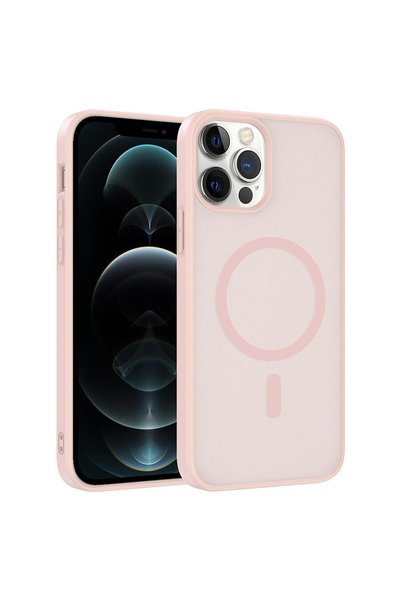 Microsonic Apple iPhone 12 Pro Compatible Case Magsmoke Neo Pink