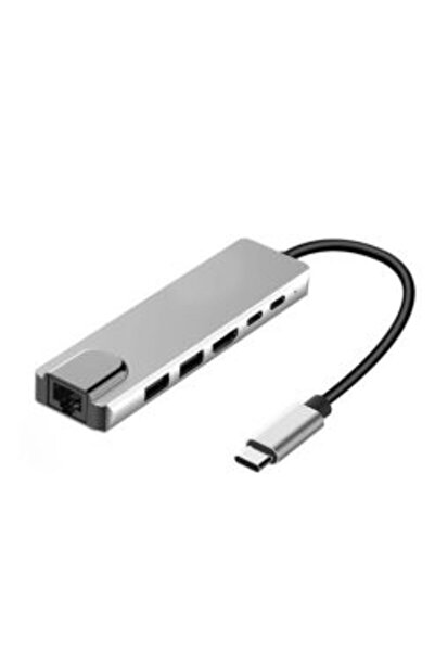 OEM 6 σε 1 Μετατροπέας Type C σε HDMI – 2 x USB 3.0 – 2 x Type C – Ethernet Y...