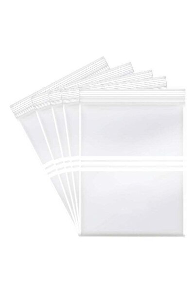 Duravel Pack Of 48 Clear Reclosable Zip Plastic Poly Bags 30x40 cm with Heavy...