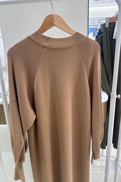 Hiccup Rochie lungă, lejeră, tricotată, cu nervuri, și guler rotund MY FASHION