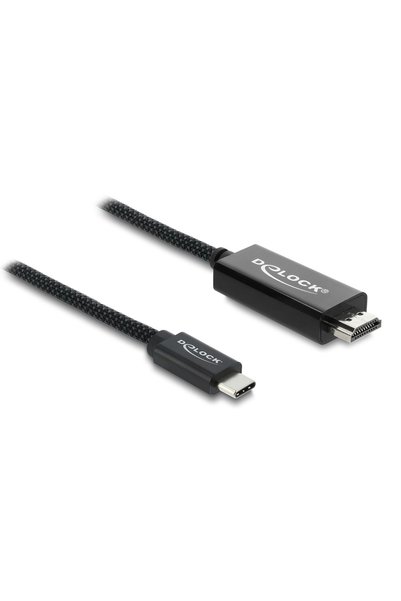 DELOCK καλώδιο USB-C σε HDMI 81704, 4K/60Hz, 2m, μαύρο