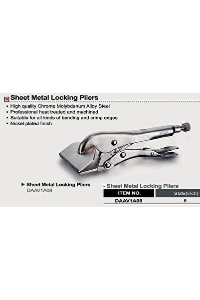 TOPTUL Special self-locking pliers 8''