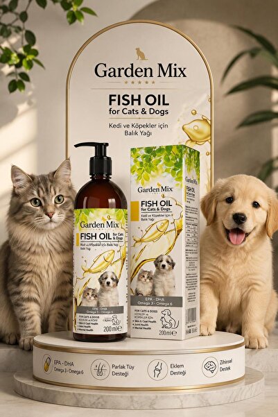 Gardenmix Kedi & Köpek Somon Yağı 200 ml – Omega 3 & 6 Desteği