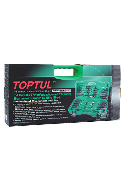 TOPTUL Screwdriver and bit kit (58 pieces)