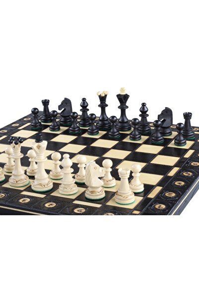 Sunrise Chess & Games SENATOR BLACK traditional chess Top Bottom Set - new li...