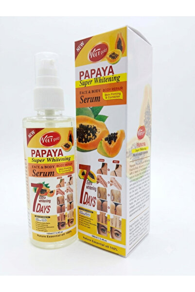 Veet Gold Papaya Face & Body Serum 100ml with Papaya Extract & Vitamin C for ...