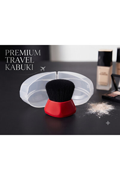 SOSYETEZGAHI Pensula profesionala de machiaj Kabuki cu husa igienica - In set