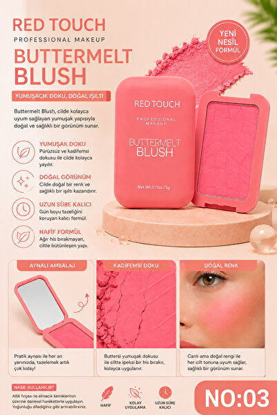 RED TOUCH Aynalı Mat Allık No:03