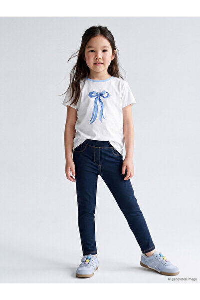 LC Waikiki Two Mt Shop Quality Lcw Kids Indigo Denim Look Straight Skinny & S...