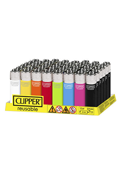 Clipper Gazlı Çakmak 48'li Ekonomik Paket – Doldurulabilir Taş Değiştirilebil...