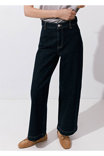 MANGO Woman Catherin yüksek belli culotte jean pantolon