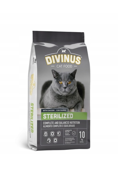 DIVINUS Hrană pentru pisici Cat Sterilized Pui 10 kg