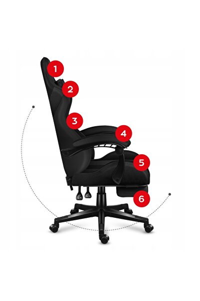 Huzaro Fotel Force 4.7 Plasă de carbon Negru