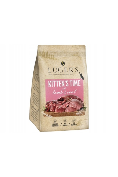 NO BRAND Hrana pentru pisici uscata LUGER'S Kitten's Time Carne de miel cu vi...