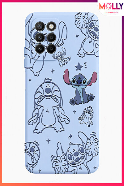 Molly İNFİNİX NOTE 10 PRO İçin Bebe Mavisi Stitch Tatlı Çılgınlık Desenli Sil...