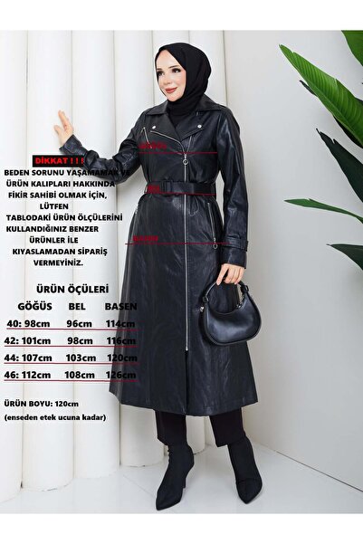 Doque Kadın Kışlık Deri Kaban Fermuarlı Suni Deri Spor Genç Model 54009 Siyah