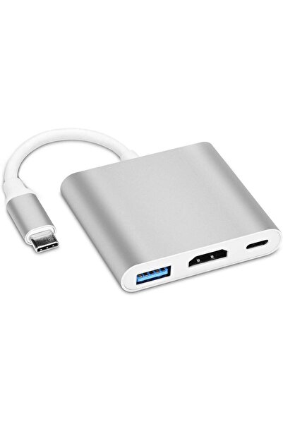 Generic محول HDMI 4K USB C (النوع C) إلى HDMI 4K مع منفذ USB 3.0 ومنفذ شحن US...