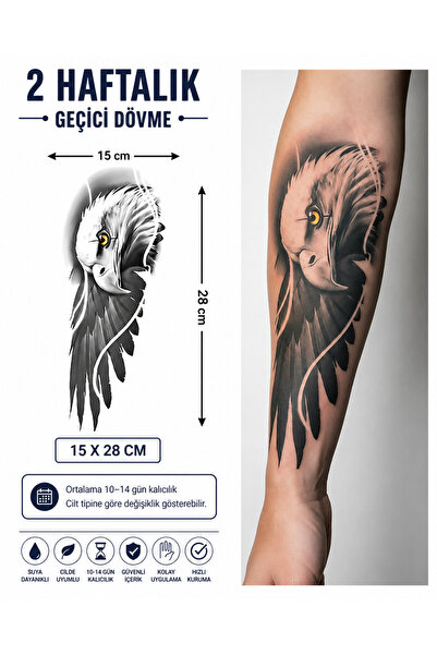 medink tattoo Kartal model geçici dövme kol bacak sticker dövme yapıştırma