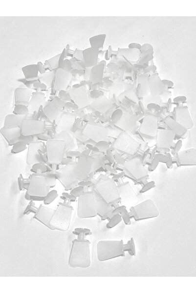 karantuhafiye Machine Sewn Tulle Curtain Roulette Button / 100 Pieces White
