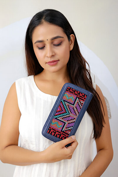 Kanyaka Indian Handcrafted Kutchi Embroidered Wallet