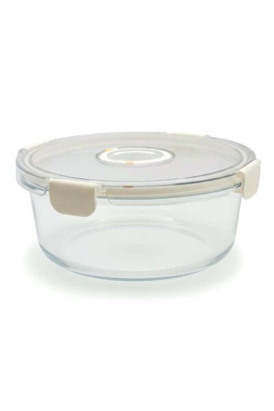 Duravel 1300ml Glass Food Storage Container with Airtight Lids, Round Leak Pr...