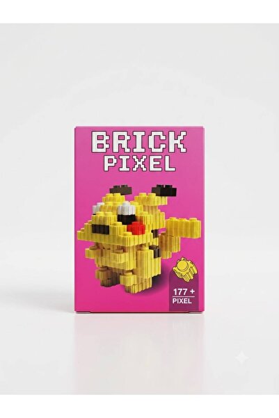 NETAVANTAJ Mini Boy Pikachu Tasarımlı Büyük Parçalı Blok Oyuncak Seti Big Pix...