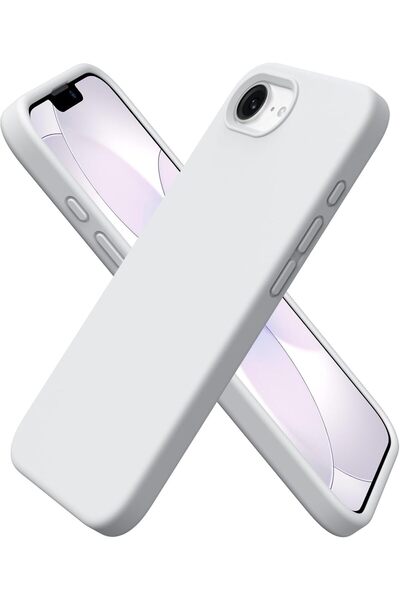 iphone 16e /17e Lansman Kılıf Içi Kadife Kamera Yükseltili Silinebilir Yumuşak Silikon Kapak Gri