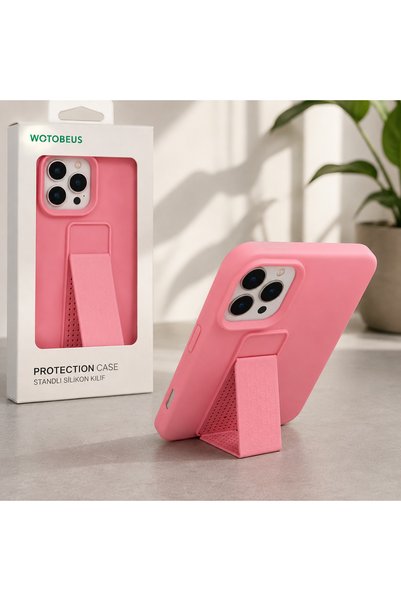 WOTOBEUS iPhone 14 Pro Max Compatible Hidden Stand Feature, Premium Velvet Inside, a Class Silicone Shockproof Lasnman Phone Case