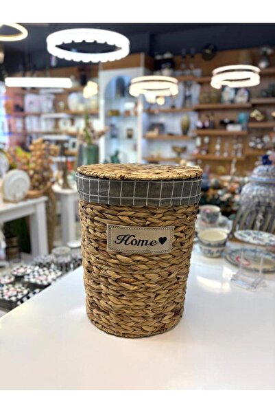 Sever Beige Wicker Round Laundry Basket 48cm