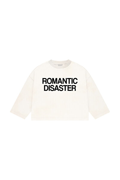 lethestudios Romantic Disaster V2 Baskılı Uzun Kollu Basic T-Shirt