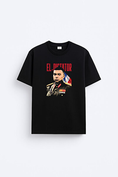 cesita Dictator Kylian Mbappe Printed Cotton Black T-Shirt T-Shirt