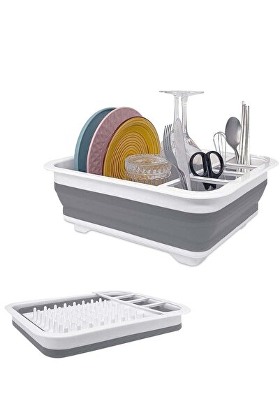 EXCEFORE Collapsible Dish Rack for Drying Dishes, Space-Saving and Foldable D...