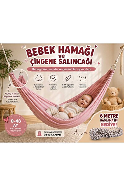 ASG BEBEK HAMAĞI & ÇİNGENE SALINCAĞI 6 METRE BAĞLAMA İPİ HEDİYE İÇ VE DIŞ MEK...