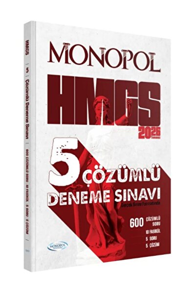 Monopol Yayınları Temmuz 2026 HMGS Tamamı Çözümlü 5 Deneme Sınavı