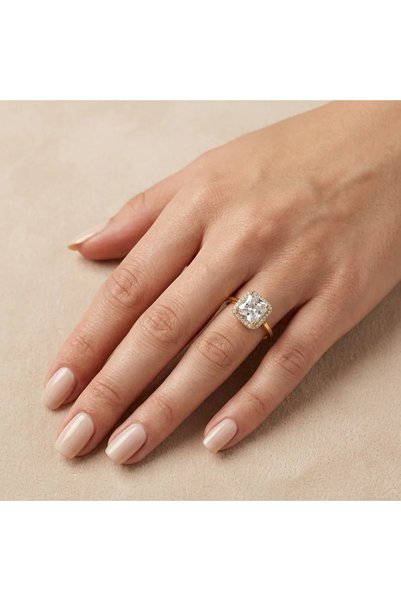 FASHION Square Cut Zircon Stone Adjustable Ring