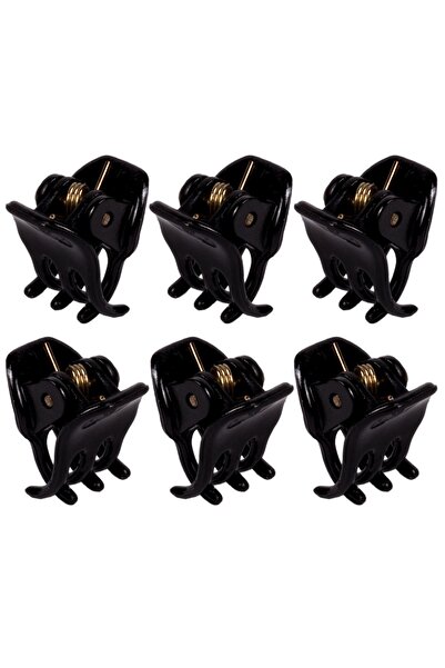 OEM 6 bucăți agrafe de păr negre pentru femei, 1 cm - Pachet cu 6 agrafe mici