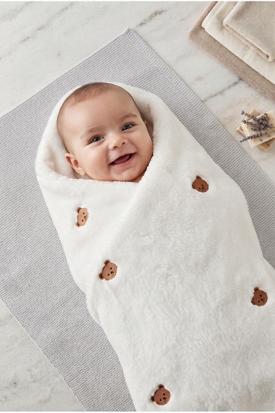 hobbe baby Newborn Baby Blanket, 100% Cotton Combed Double Layer Fabric 100*90cm
