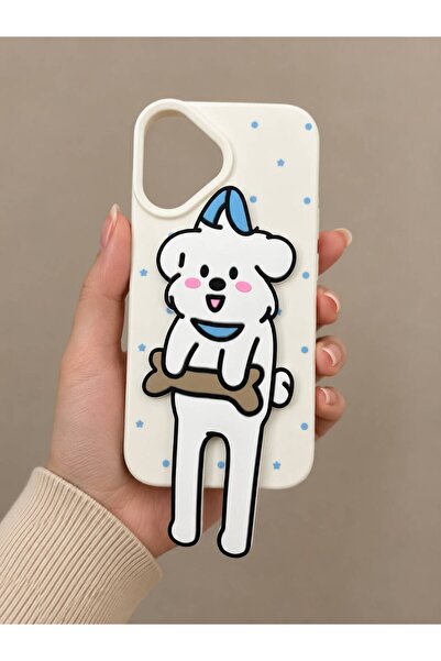 İPHONE 16 UYUMLU 3D FİGÜRLÜ STANDLI TELEFON KILIF