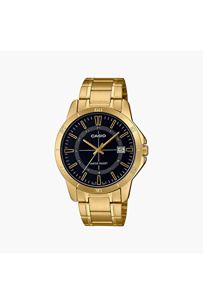Casio Men's Gold Analog Stainless Steel Strap Watch | MTP-V004G-1CUDF | 41 MM