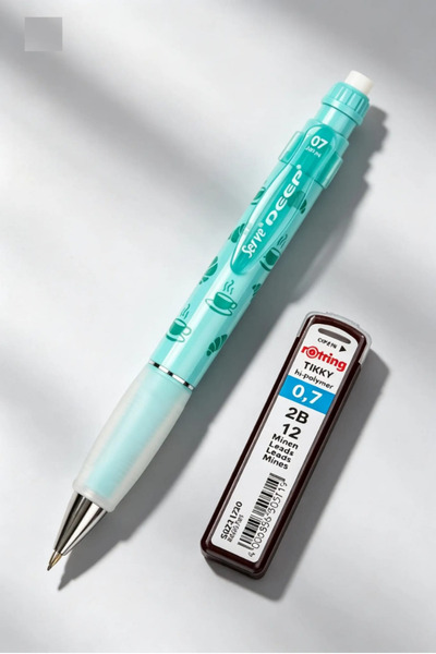 Glanart 0.7 mm serve deep uçlu kalem + 0.7 rotring uç seti tatlı serisi yeşil