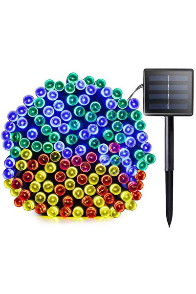 OnShop Ghirlandă solară 100 LED, 12m, multicolor, rezistentă la apă IP65, pen...