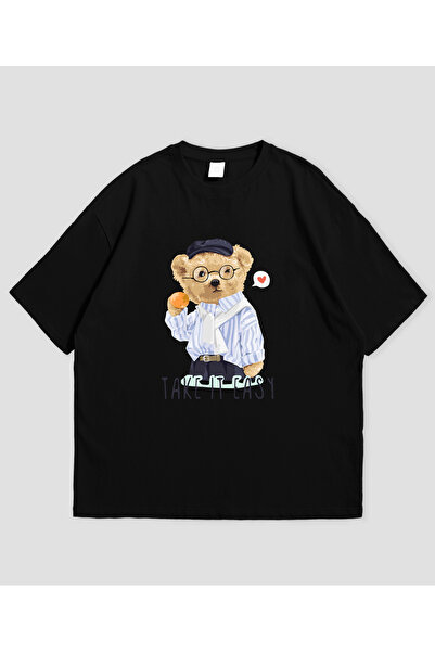 Grafftee Clothing Μπλουζάκι με στάμπα Take It Easy, Unisex, Oversize