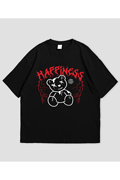 Grafftee Clothing Happiness Printed Unisex Oversize T-Shirt