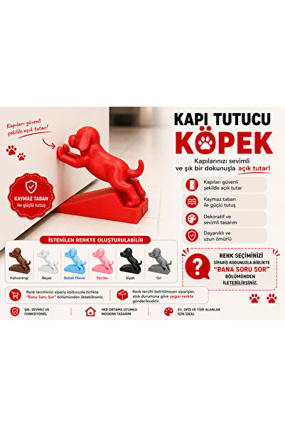 dynlab Kapı tutucu sevimli köpek | kapı stoperi dekor | kaymaz kapı takozu ev...