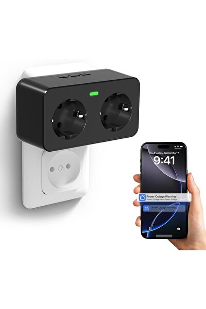 LET Priza WiFi inteligenta cu detector pana de curent si alarma 110dB, monito...