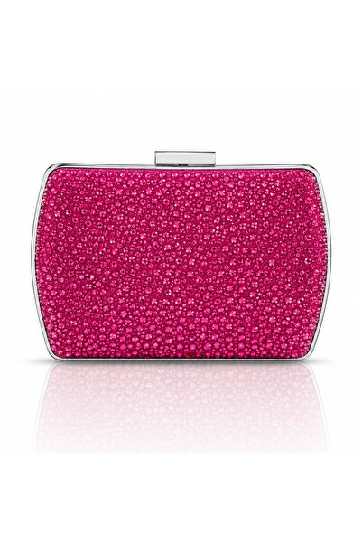 Seniorah Sparkling Crystal Stone Pink Evening Dress Bag - Chain Strap Event a...