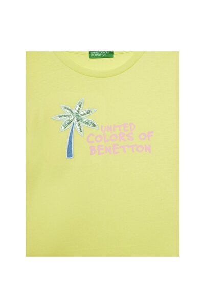 United Colors of Benetton Tricou de fată 3I1XG10JB Galben