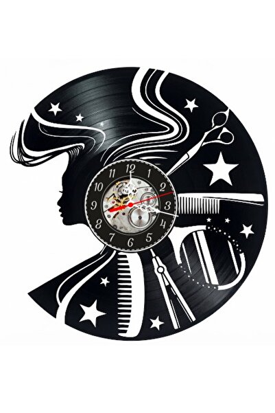 OEM Ceas de perete decorativ din disc de vinil, Model Salon de Coafură, Profi...